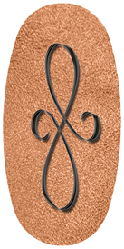 DASOV 601 BK SH CP Black Scroll Shimmer Copper Background